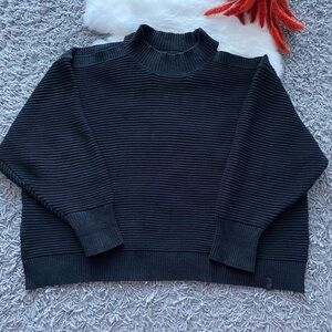 RUDSAK Black Ribbed Turtleneck Sweater
